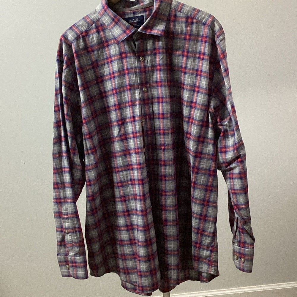 Brooks Brothers Red and Gray Plaid Shirt